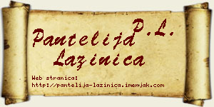 Pantelija Lazinica vizit kartica